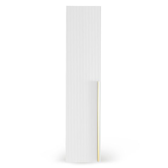 Drzwi do szafy Neroli, 45,6 cm, pojedyncze rowki, białe
