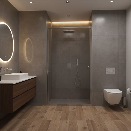 Drzwi prysznicowe Rea Primo Slide 100 Chrom