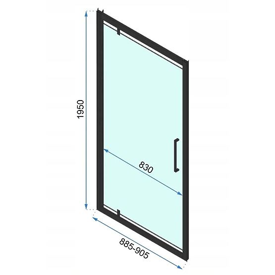 Drzwi prysznicowe REA Rapid Swing 90 ZŁOTE SZCZOTKOWANE