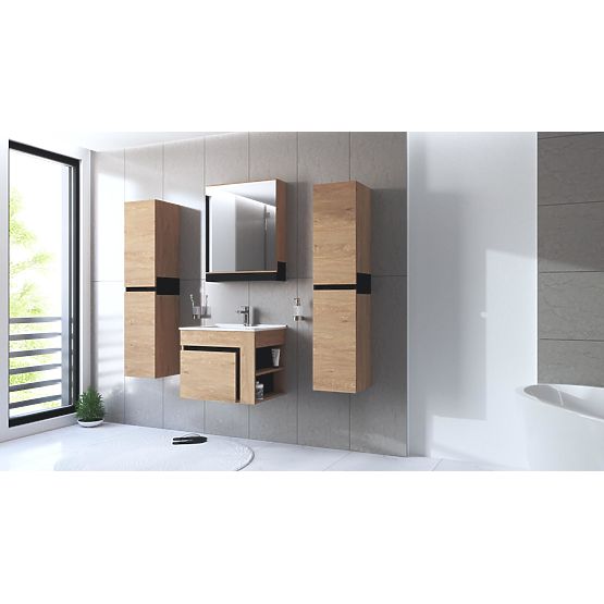 DUESA Szafka z lustrem 60/1D złoty dąb