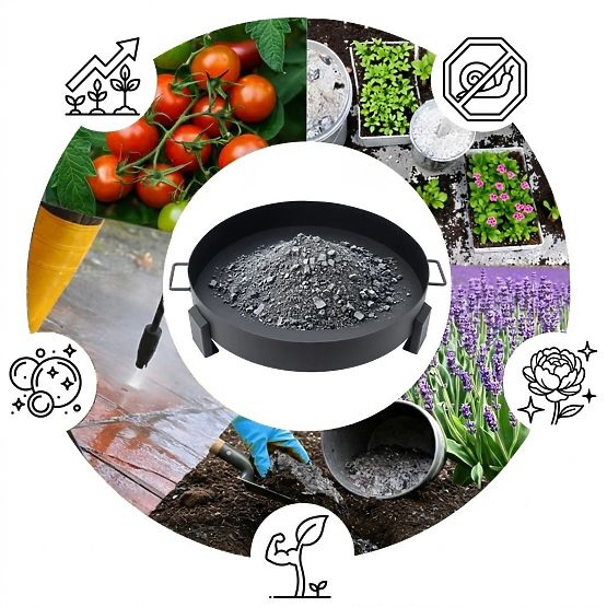 Duże solidne ognisko ogrodowe z żeliwa 60 cm z uchwytami idealne na ognisko