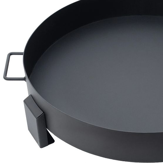 Duże solidne ognisko ogrodowe z żeliwa 60 cm z uchwytami idealne na ognisko