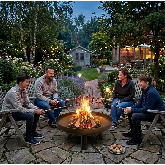 Duże solidne żeliwne palenisko ogrodowe 60 cm idealne na ognisko