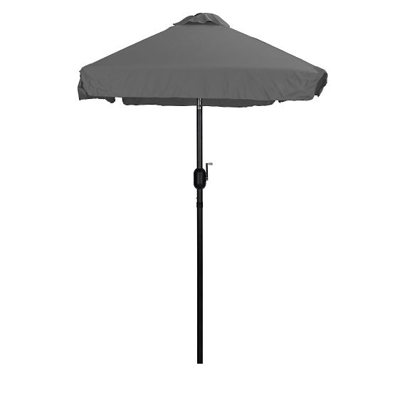 Duży prostokątny składany parasol ogrodowy z korbką szary 200 x 140 cm