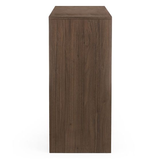 Dwudrzwiowa komoda Moku orzech villa, zaokrąglone fronty