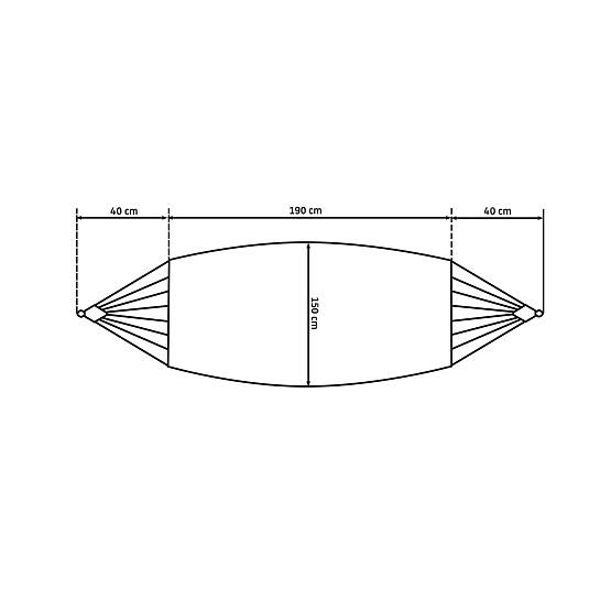 Dwuosobowa pleciona lina hamakowa 400256