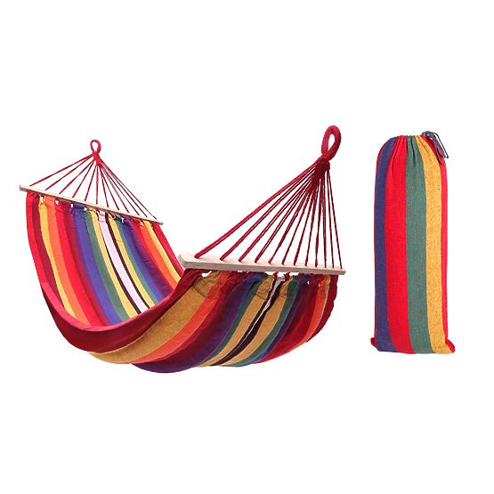 Dwuosobowy hamak z belką 80cm 480145A YELLOW