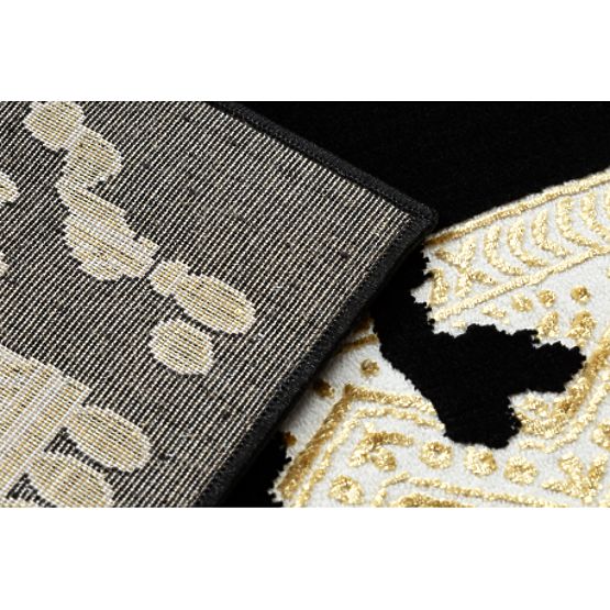 Dywan ALLURE 1965 Rama - Strukturalny, stylowy, glamour czarny / złoty