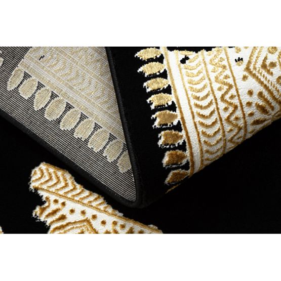 Dywan ALLURE 1965 Rama - Strukturalny, stylowy, glamour czarny / złoty