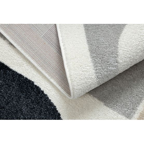 Dywan FUSION 0213 biały / ciemnoróżowy - Geometryczny, nowoczesny, abstrakcyjny