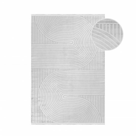 Dywan jednoczęściowy Style - srebrny