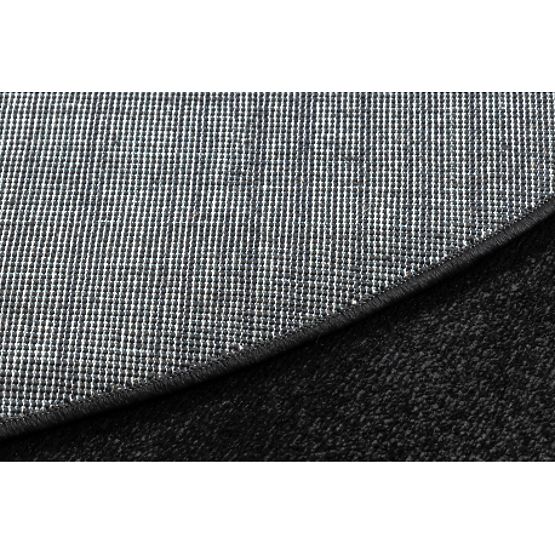 Dywan okrągły SOFTY Jednolity, Jednokolorowy, czarny