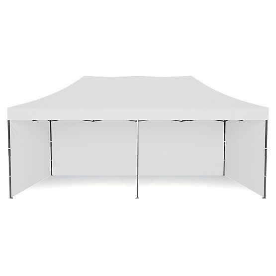 Ekspresowy pawilon handlowy - 3x6 m - biały