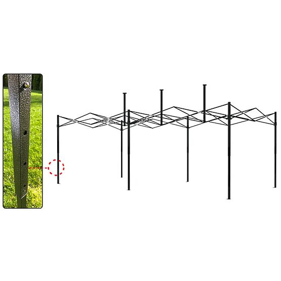 Ekspresowy pawilon handlowy - 3x6 m - czarny