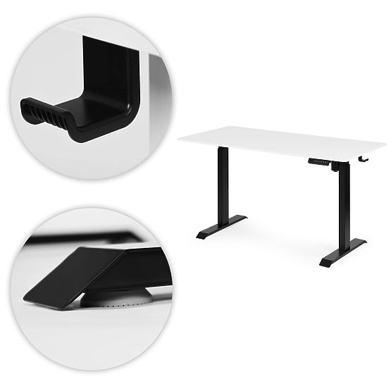 Elektryczne biurko regulowane 140x70 cm, regulowana wysokość 76-121 cm ModernHome