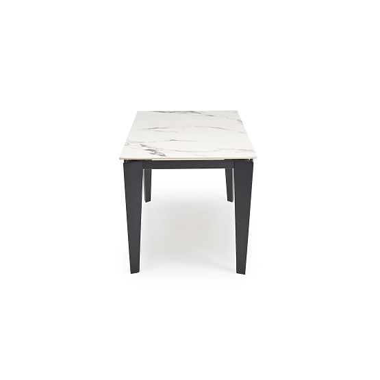 FELIX rozkładany stół, blat - biały marmur, nogi - czarne (2p=1ks)