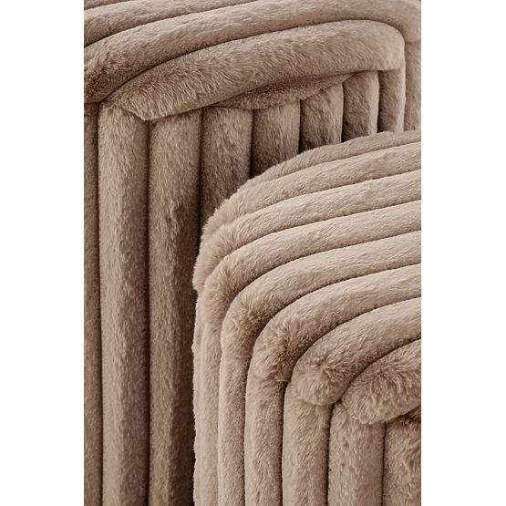 FIDO zestaw 2 puf, cappuccino / złoty (1p=1kpl)