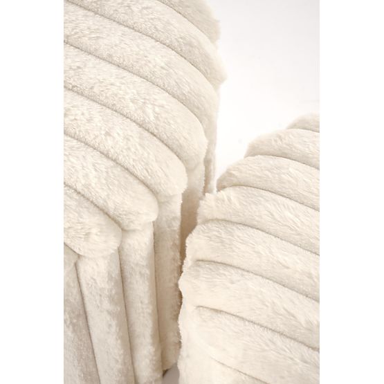 FIDO zestaw 2 pufów, kremowy / złoty (1p=1zestaw)