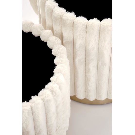 FIDO zestaw 2 pufów, kremowy / złoty (1p=1zestaw)