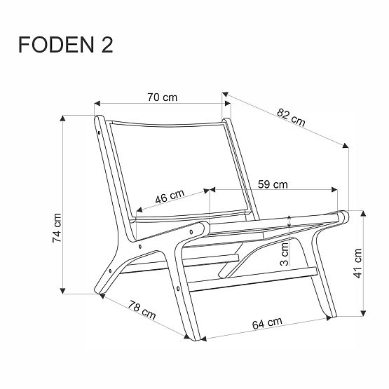 FODEN 2 fotel relaksacyjny, naturalny (1p=1szt)
