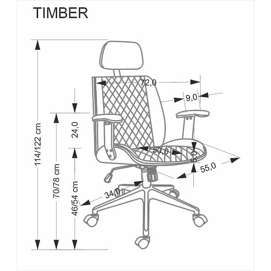 Fotel biurowy TIMBER orzechowy/beżowy