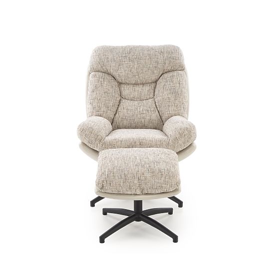 Fotel KRONOS z podnóżkiem, beżowy / wielokolorowy (1p=1szt)