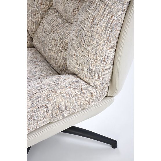 Fotel KRONOS z podnóżkiem, beżowy / wielokolorowy (1p=1szt)