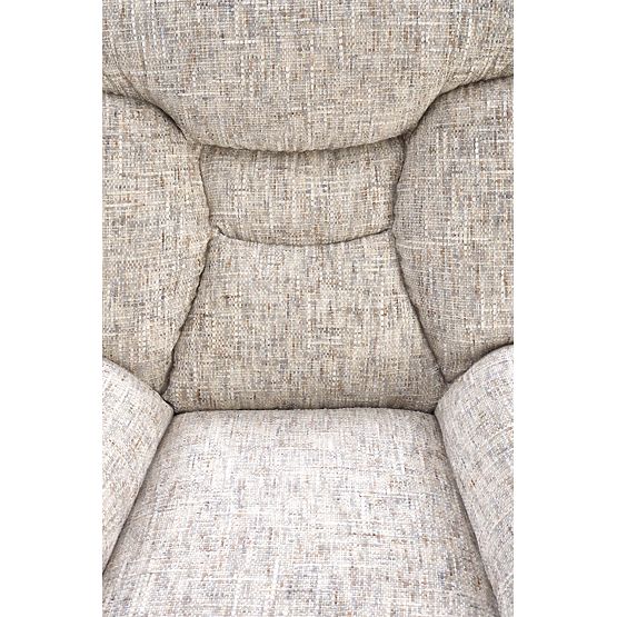 Fotel KRONOS z podnóżkiem, beżowy / wielokolorowy (1p=1szt)