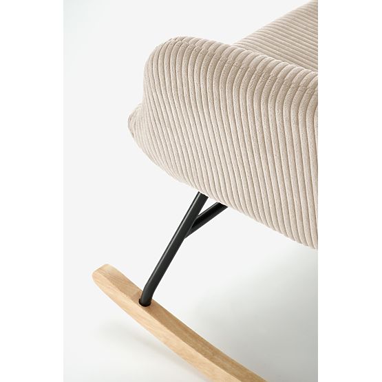 Fotel relaksacyjny BELMIRO z funkcją bujania, kremowy (1p=1szt)