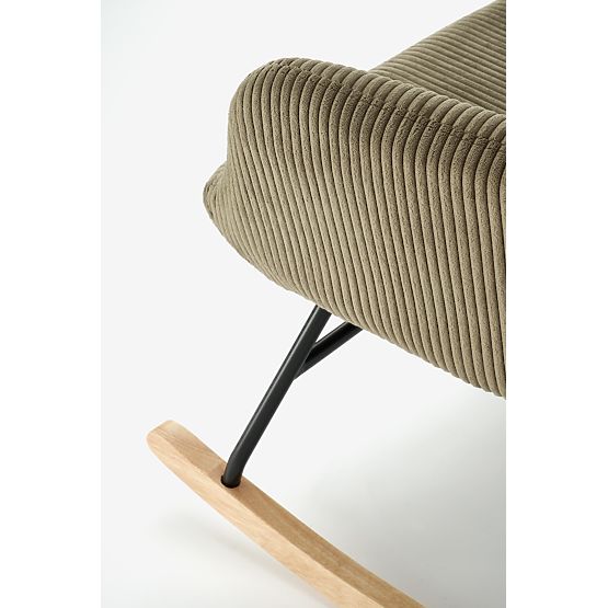 Fotel relaksacyjny BELMIRO z funkcją bujania, oliwkowy (1p=1szt)