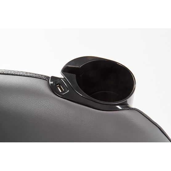 Fotel relaksacyjny DOPIO z funkcją masażu, szary