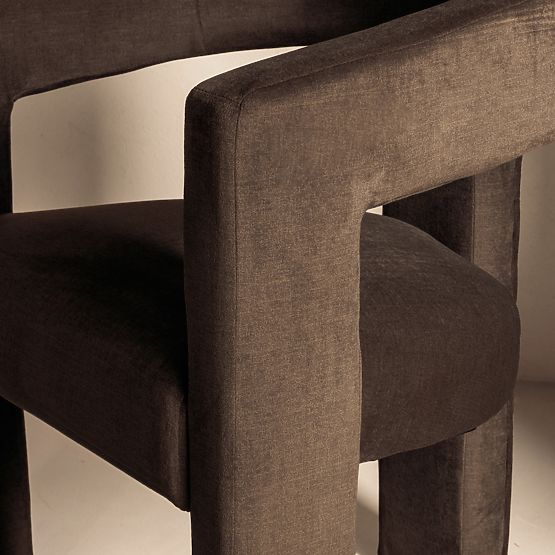 Fotel relaksacyjny Lory czekoladowy, welur