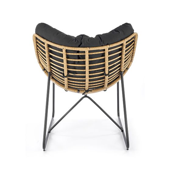 Fotel WHISPER - czarny / naturalny