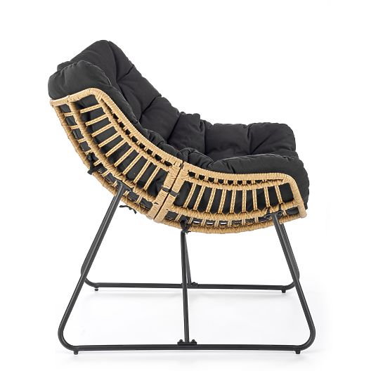 Fotel WHISPER - czarny / naturalny