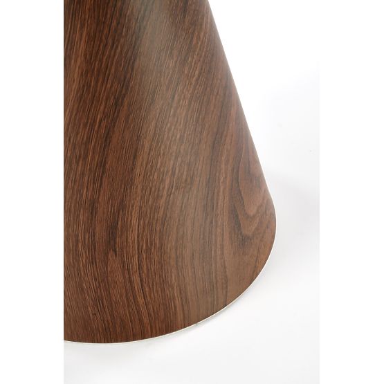 GENESIS_S stolik konferencyjny biały marmur / orzechowy / złoty