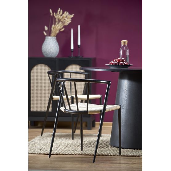 GINTER okrągły stół, czarny (2p=1ks)