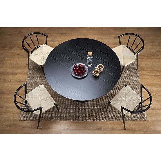 GINTER okrągły stół, czarny (2p=1ks)