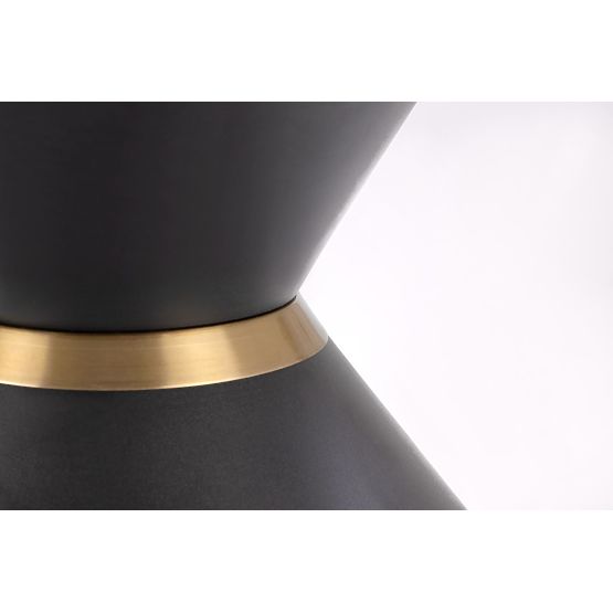 GORETTI stolik konferencyjny biały marmur / czarny (2szt=1szt)