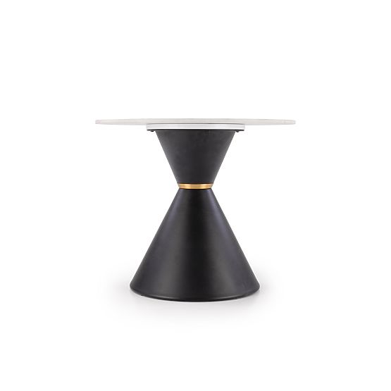 GORETTI_S stolik konferencyjny biały marmur / czarny (2p=1ks)