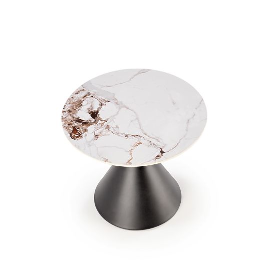 GORETTI_S stolik konferencyjny biały marmur / czarny (2p=1ks)