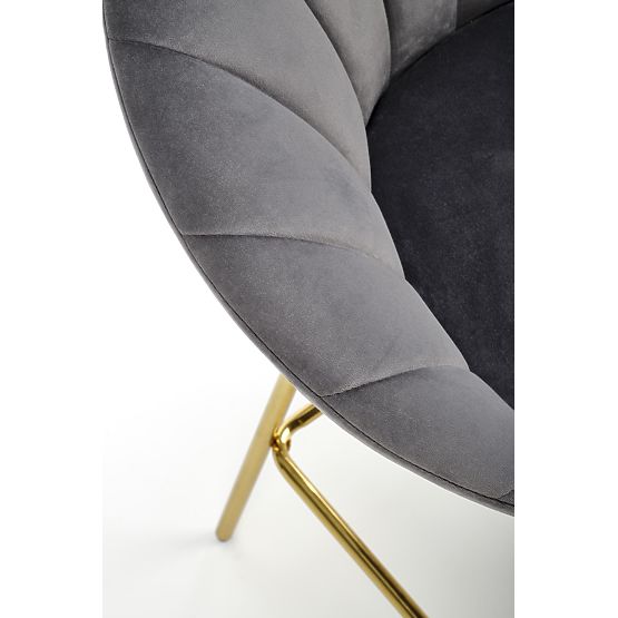 H112 krzesło barowe szare / złote (2p=2szt)