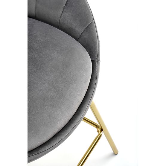 H112 krzesło barowe szare / złote (2p=2szt)