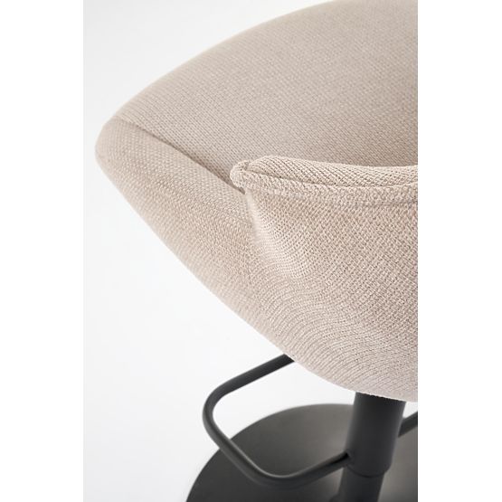 H122 krzesło barowe nogi - czarne, siedzisko - beżowe (1p=2szt)