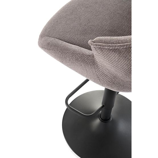 H122 krzesło barowe nogi - czarne, siedzisko - szare (1p=2szt)