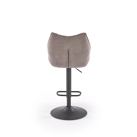 H122 krzesło barowe nogi - czarne, siedzisko - szare (1p=2szt)