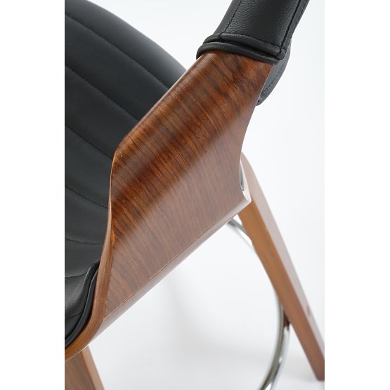 H123 krzesło barowe czarne / orzechowe (1p=1szt)