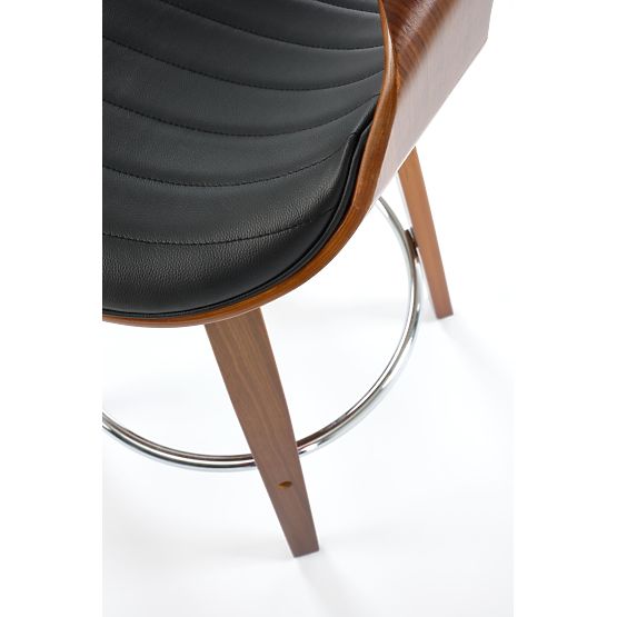 H123 krzesło barowe czarne / orzechowe (1p=1szt)