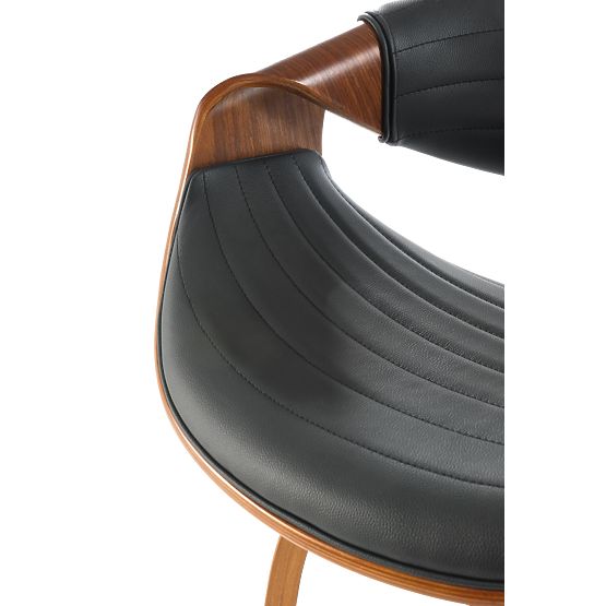 H123 krzesło barowe czarne / orzechowe (1p=1szt)