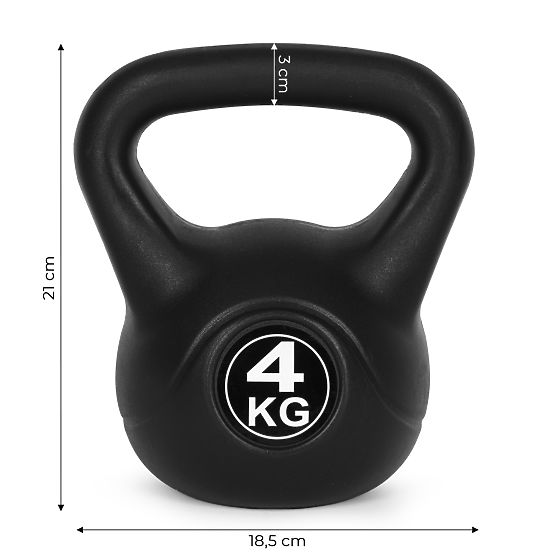 Hantla kettlebell 4 kg do ćwiczeń kula obciążenie fitness ModernHome