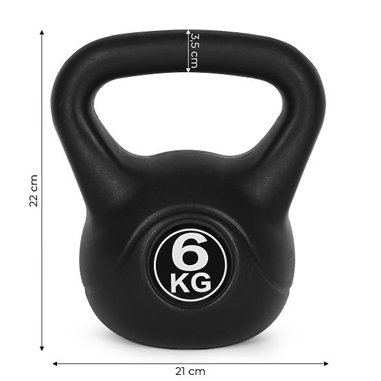 Hantla kettlebell 6 kg do ćwiczeń kula obciążeniowa fitness ModernHome